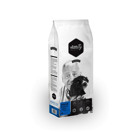 AMITY PREMIUM SENIOR & LIGHT 15KG ALL BREEDS ALIMENTO COMPLETO PER CANI